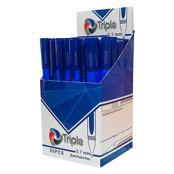 خرید عمده خودکار آبی تریپل 0.7 میلی متر