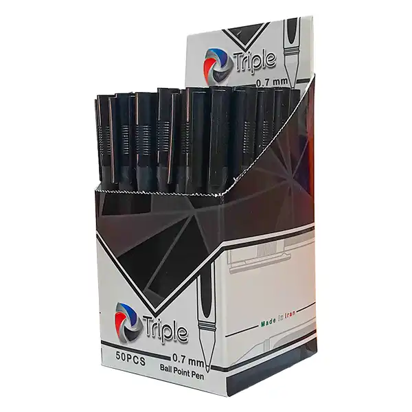 خرید عمده خودکار مشکی تریپل 0.7 میلی متر